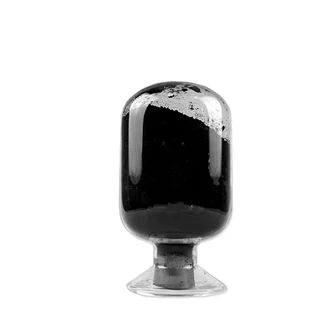 Powder in a glass container