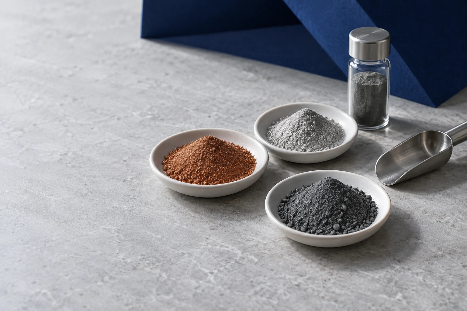 Metal powder and metal components in a material study